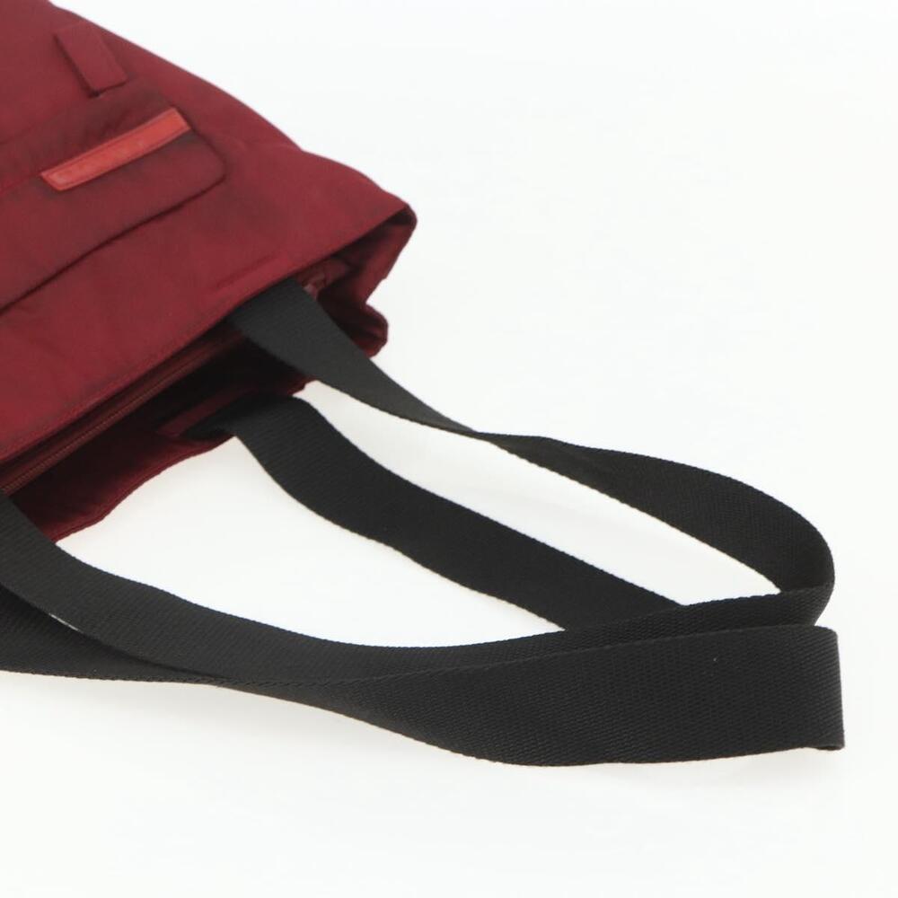 PRADA Sports Tote Bag Nylon Red Silver Auth ti3508 - Picture 7 of 16